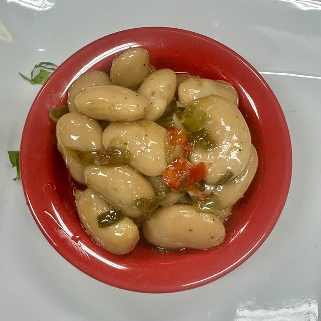 Marinated Butter Beans.