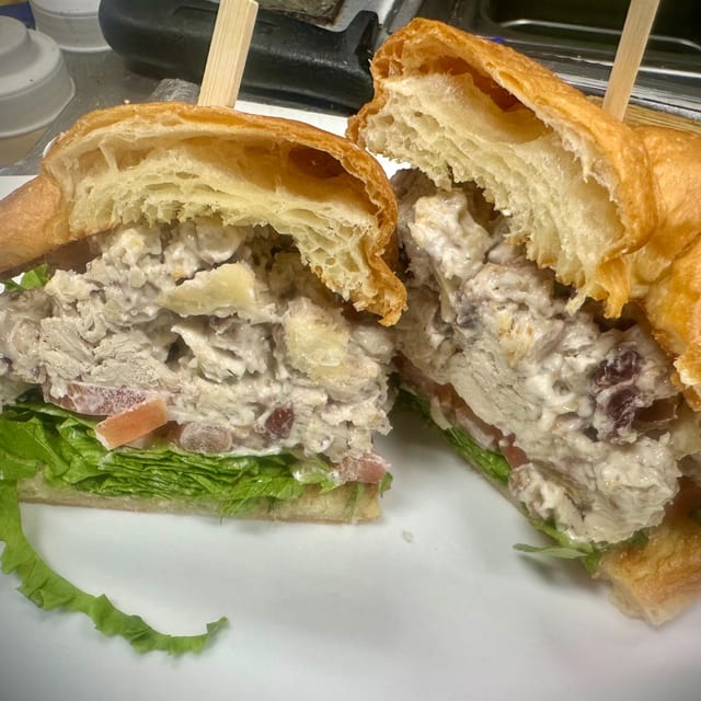 Chicken Salad Croissant Sandwich.