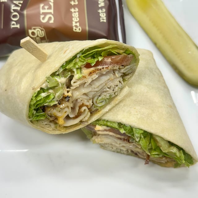 Turkey, Bacon and Avocado Wrap.